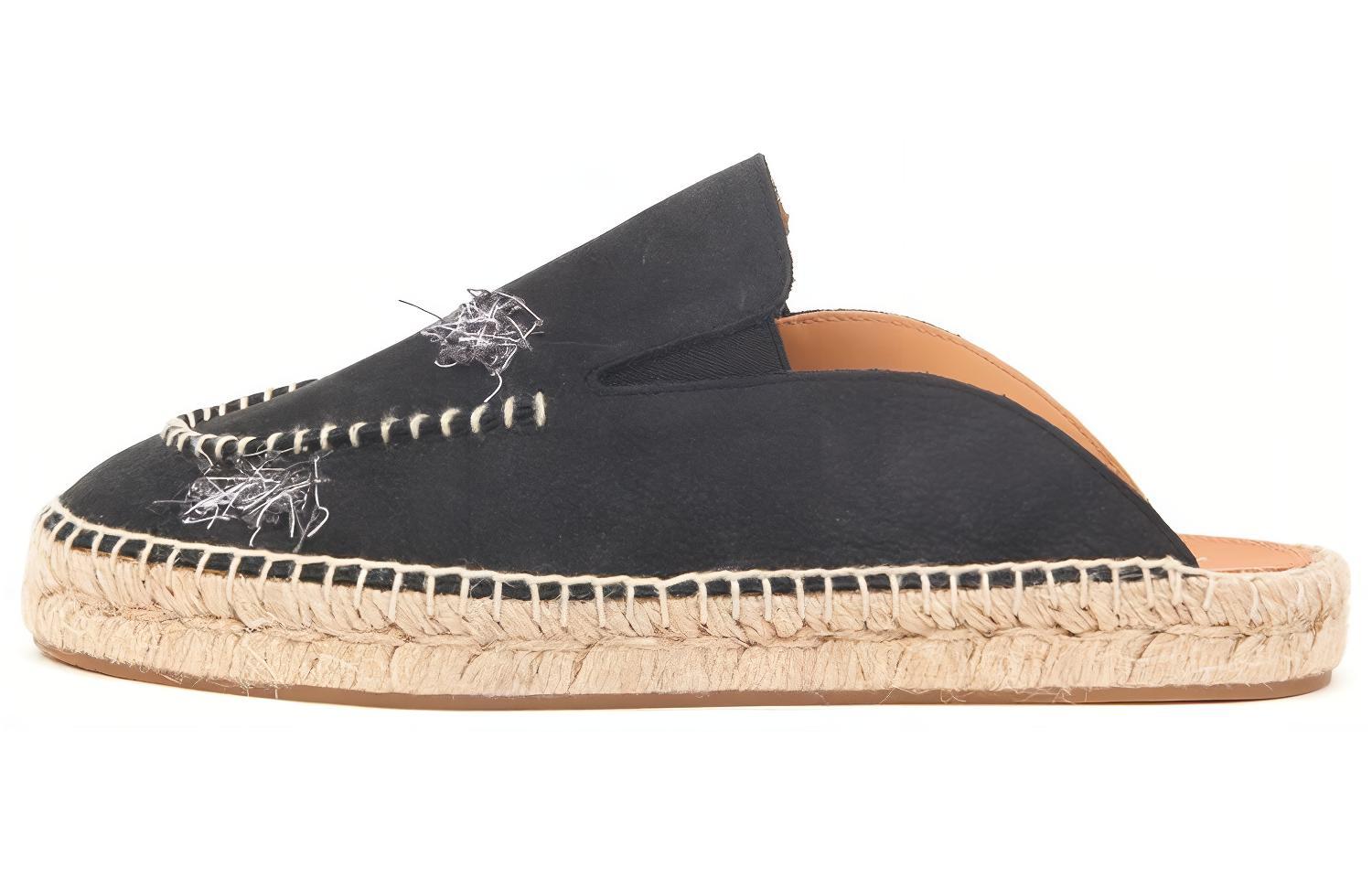 [MAISON MARGIELA] EMBROIDERED ESPADRILLE MULE ☆ Maison Margiela Embroidered Espadrille Mules | Black | FARFETCH