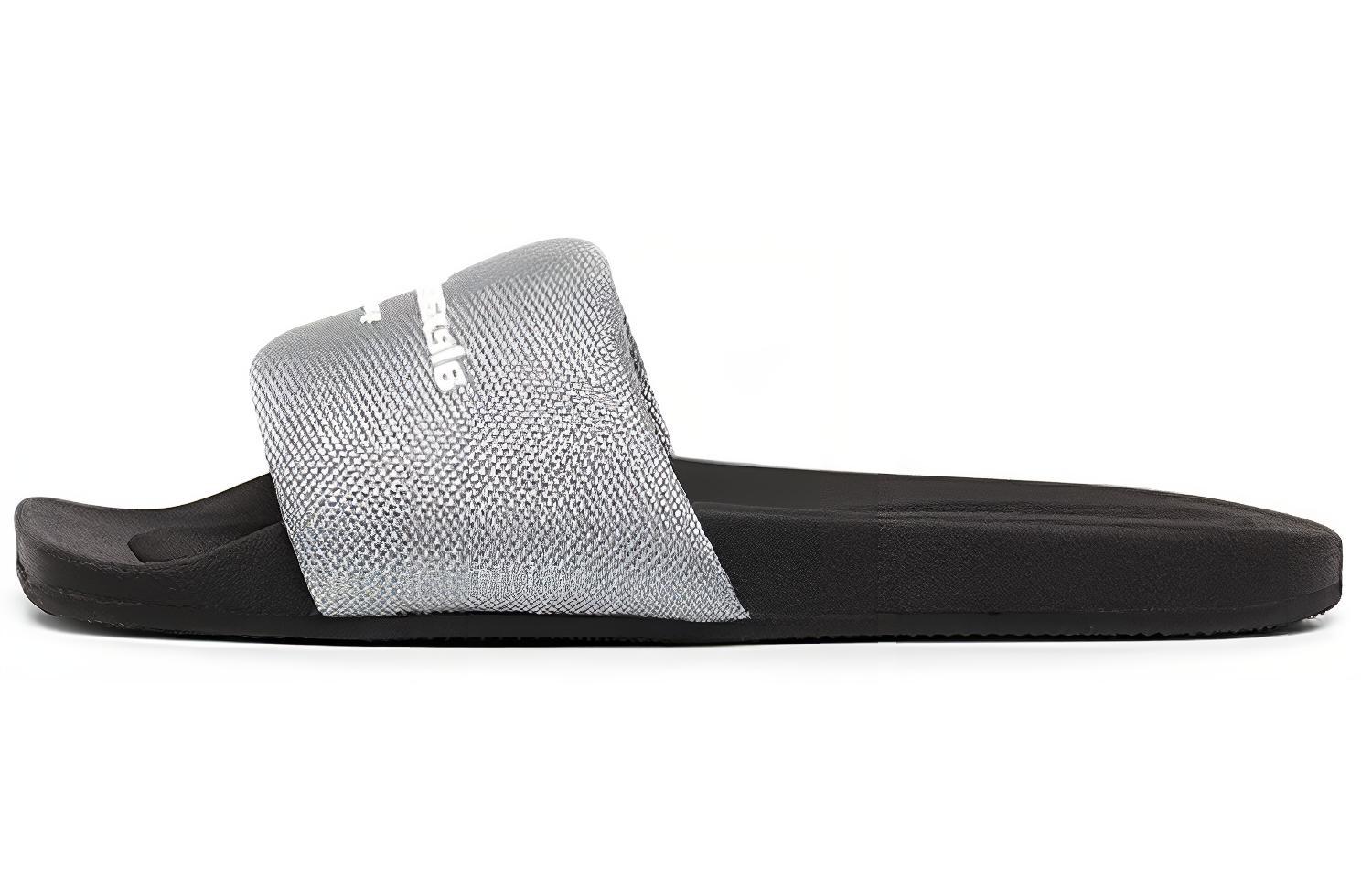Alexander Wang Slide Slippers Women's Silver/Black - POIZON