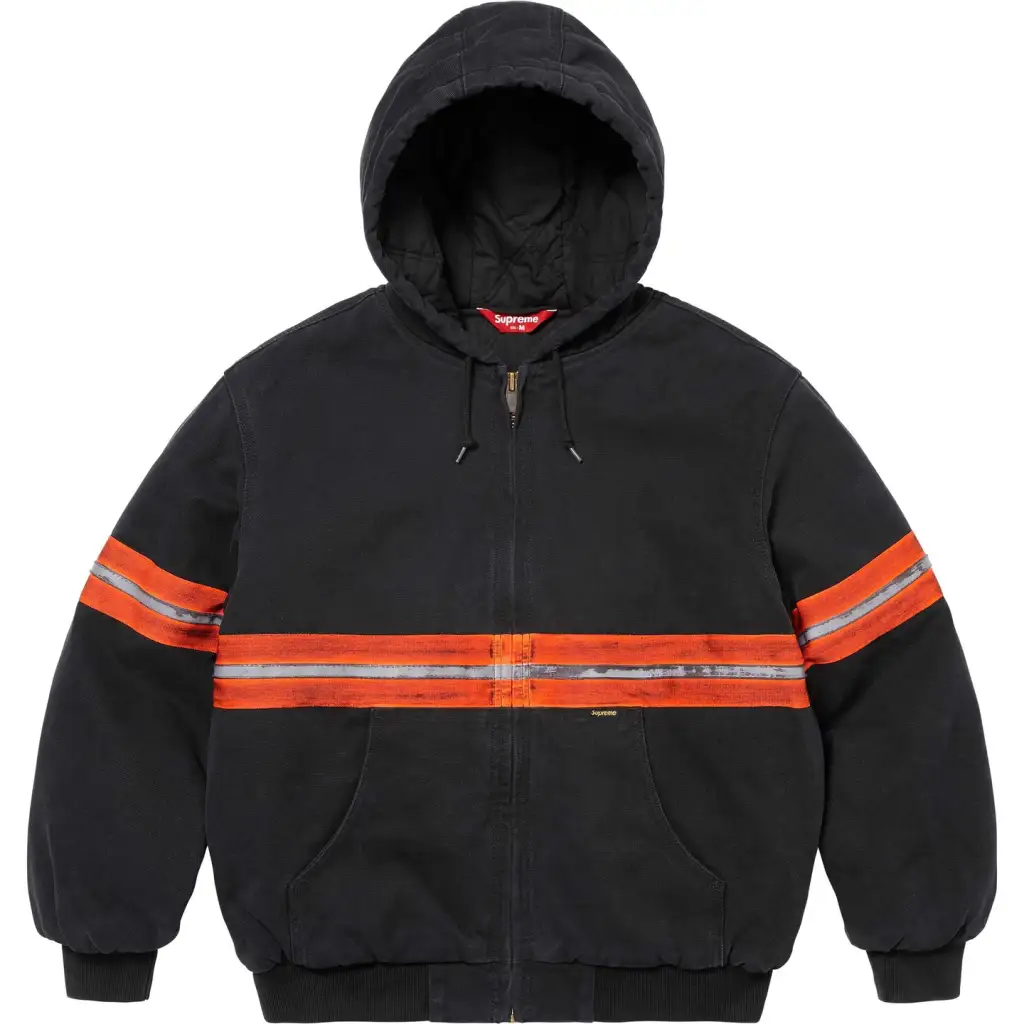 Supreme Reflective Stripe Hooded Work Jacket - Cheap Rcj Jordan Outlet