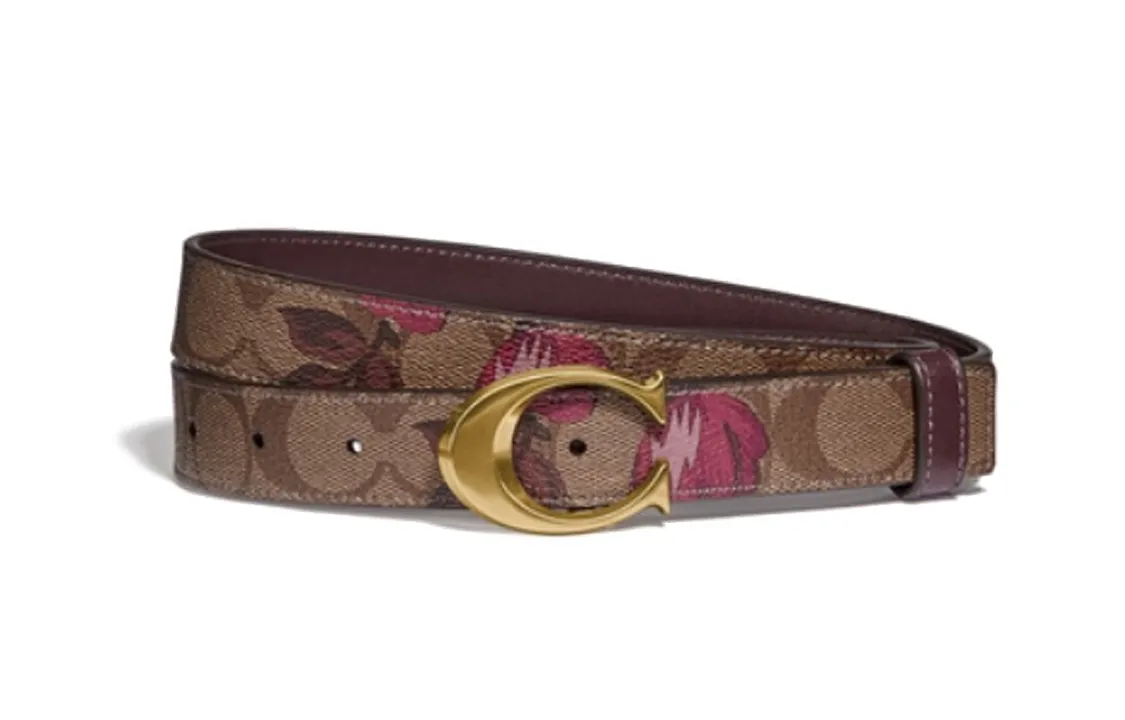 coach leather belt womens