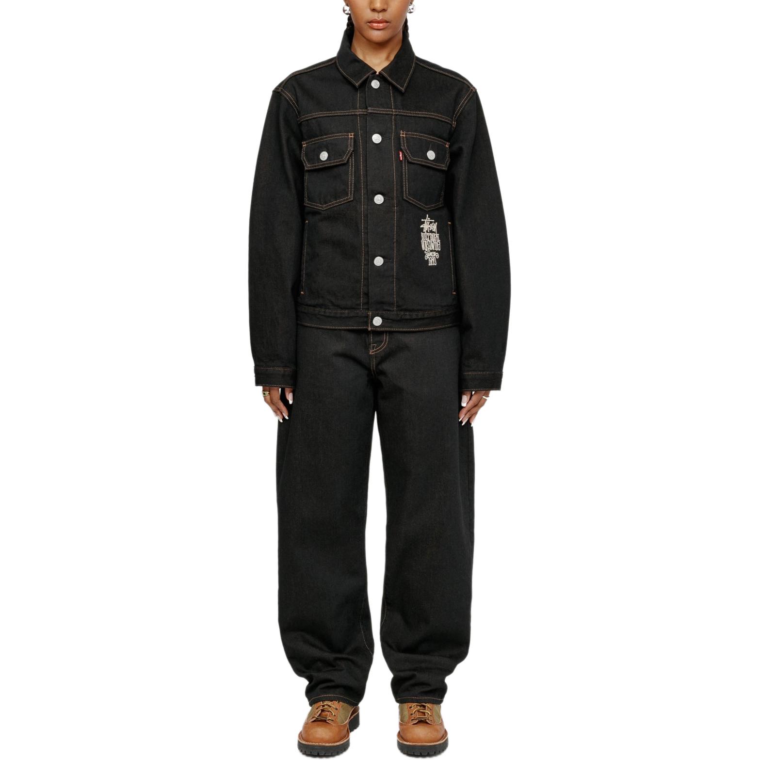 Stussy X Levi's Crispy Rinse Trucker Jacket - POIZON Stussy X Levi's Crispy Rinse Trucker Jacket - POIZON