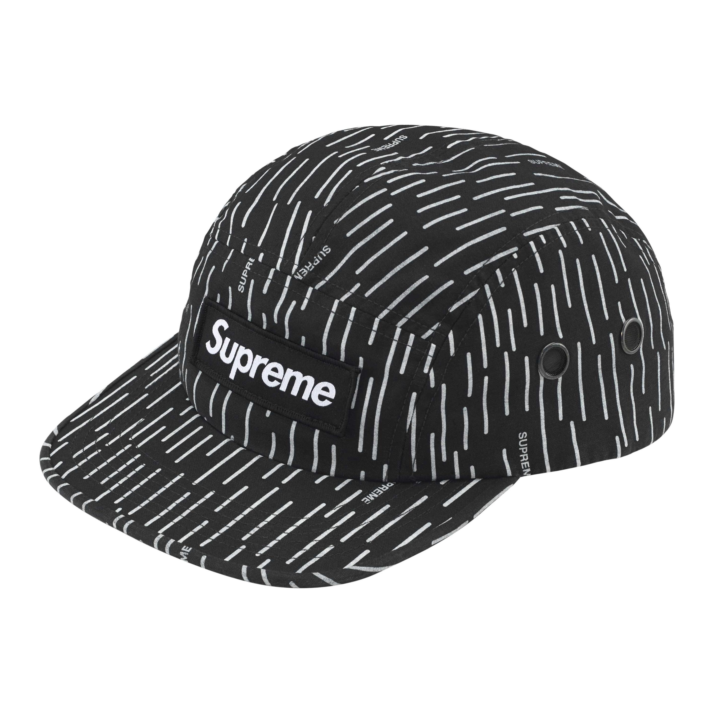 Supreme Military Camp Cap FW24 Black White One Size Basic