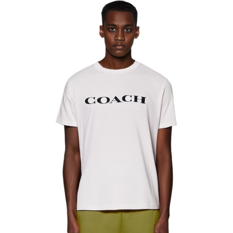T-shirt Coach White size XL International in Cotton - 45528265