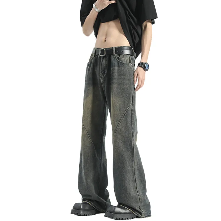 Saia Jeans Com Bolsos e Botão Em Brilho