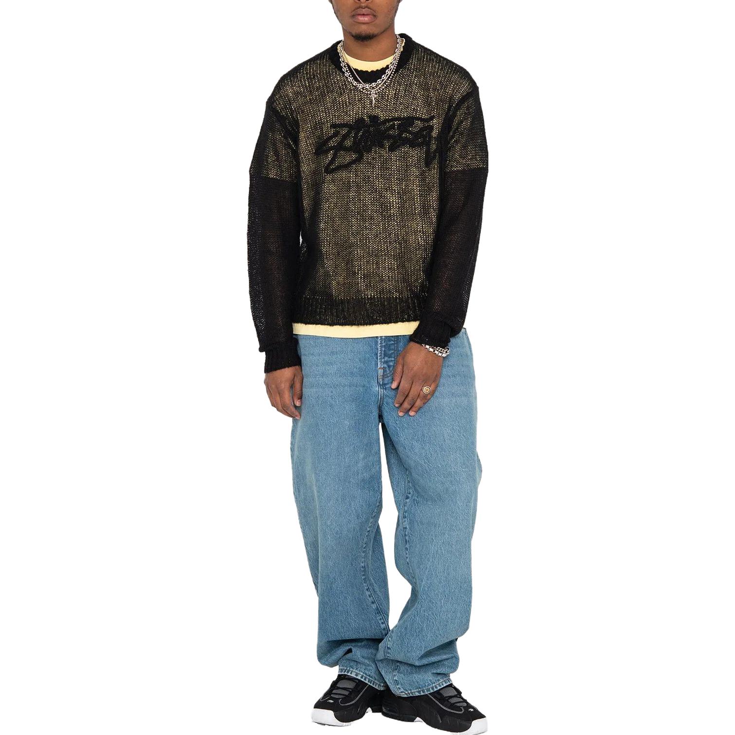 Stussy Loose Knit Logo Sweater Bone - SS23 - US