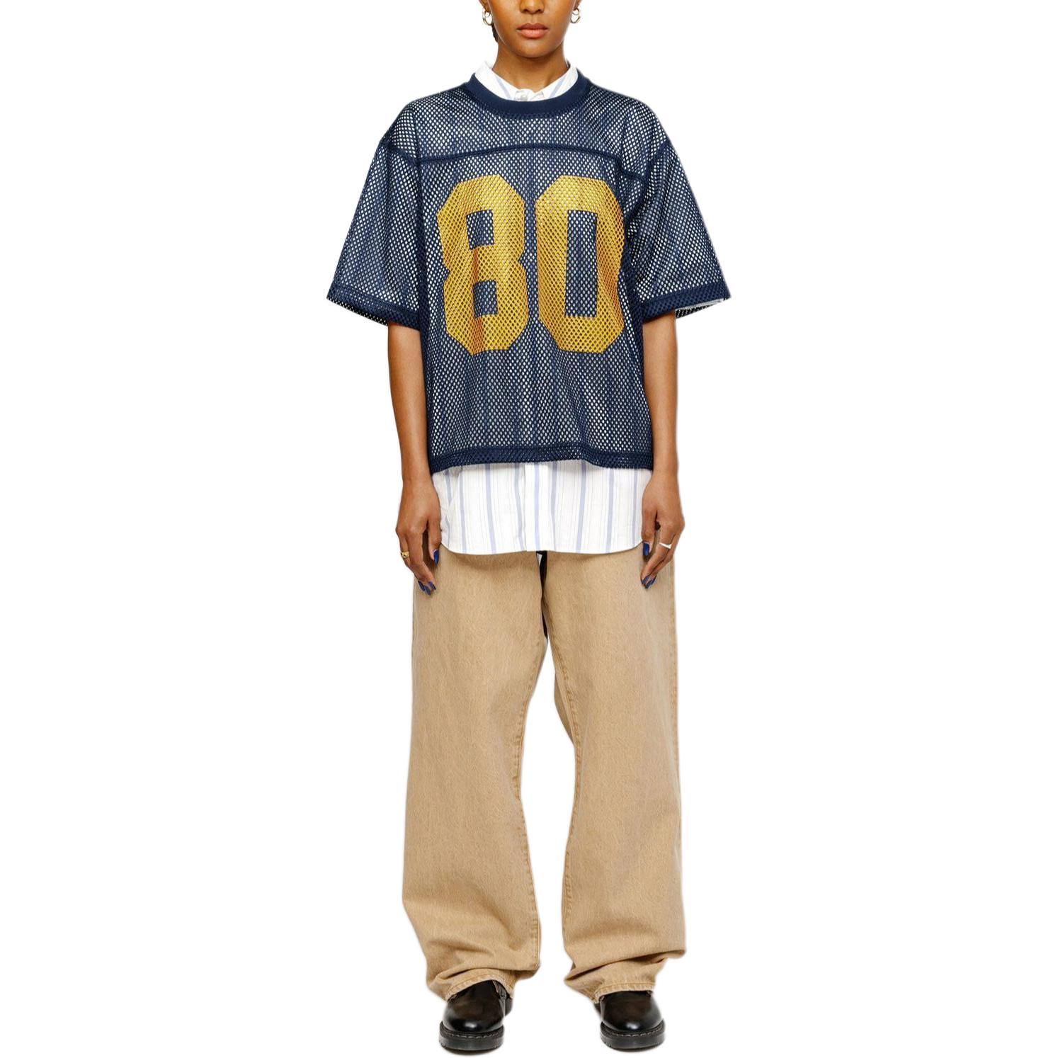 Stussy Drop2 Logo Mesh Knit T-shirt SS24 Blue - POIZON