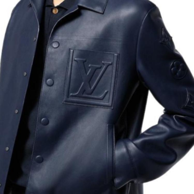 LOUIS VUITTON Leather Jackets Men Marine Blue - POIZON LOUIS VUITTON Leather Jackets Men Marine Blue - POIZON