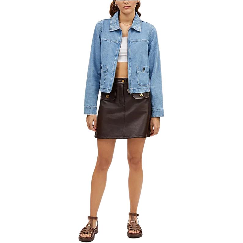 Denim Check Coaches Jacket | Gap