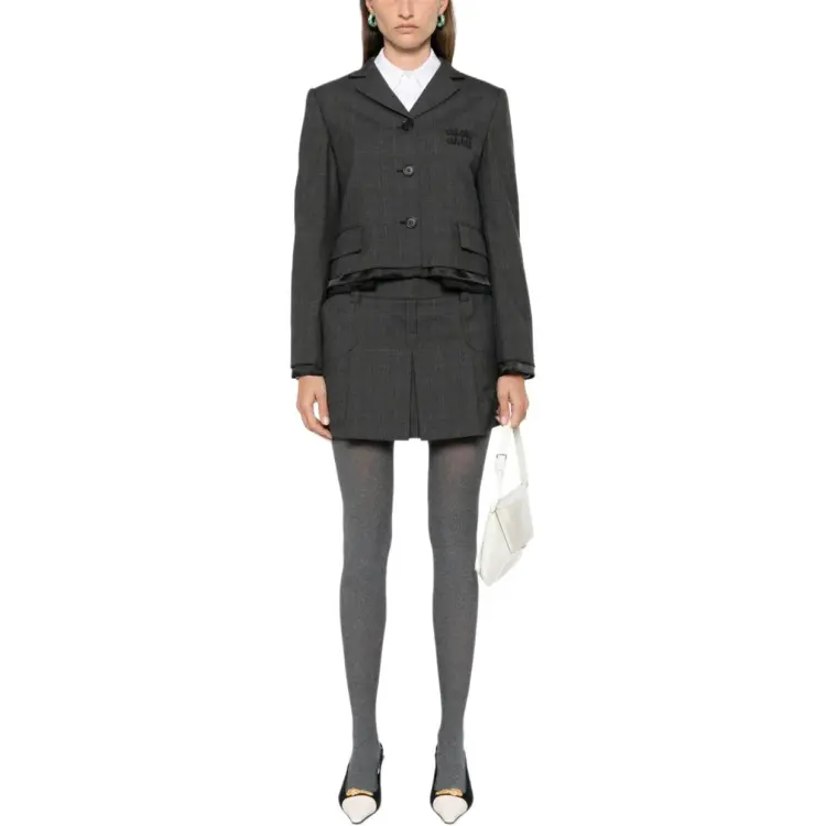 miu sun miu sun contrast-stitch sweatshirt
