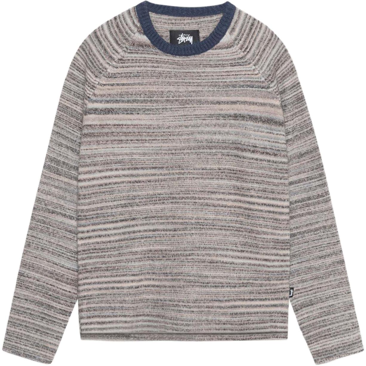 Stussy Textured Knit Contrast Collar Crew Red L - POIZON