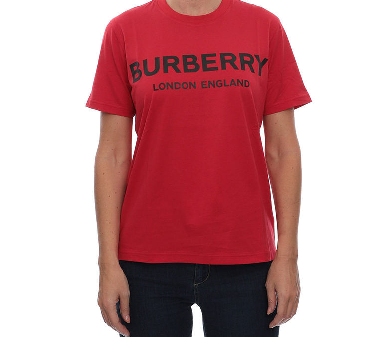 Burberry Women's Graphic Logo T-Shirt Red - Cheap Rcj Jordan
