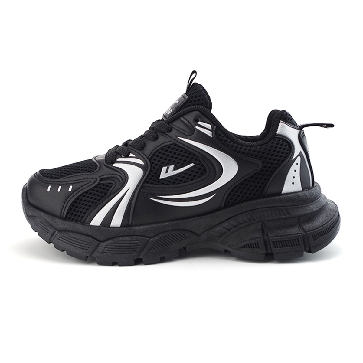 靴 Warrior Sports Shoes27.0-27.5cm Warrior 1927 Chunky Sneakers Women's Low-Top Gray Black EU