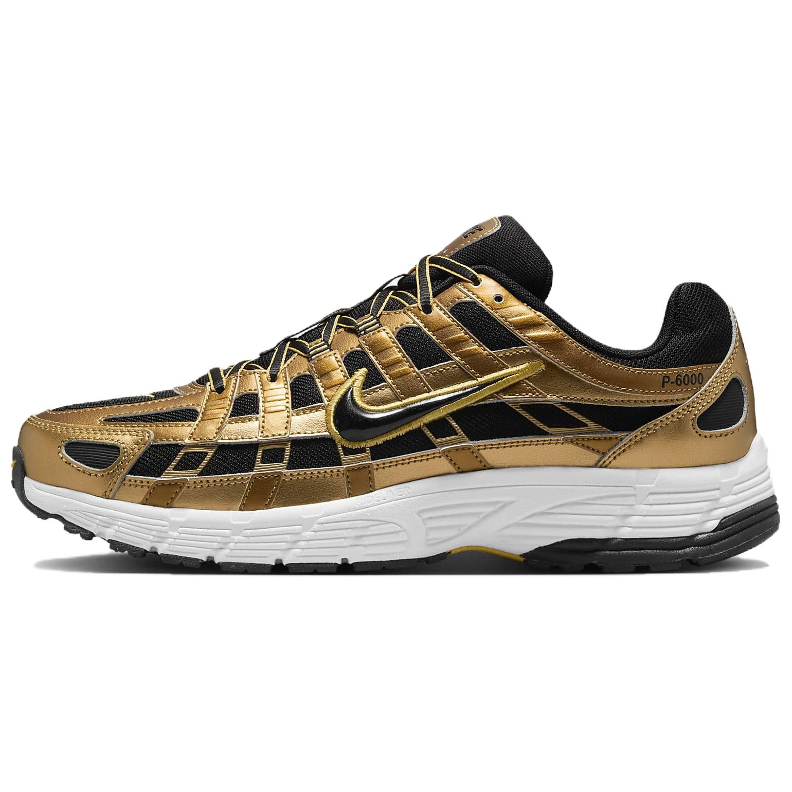 Nike P-6000 Metallic Gold Infinite Gold White Black US M 7.5