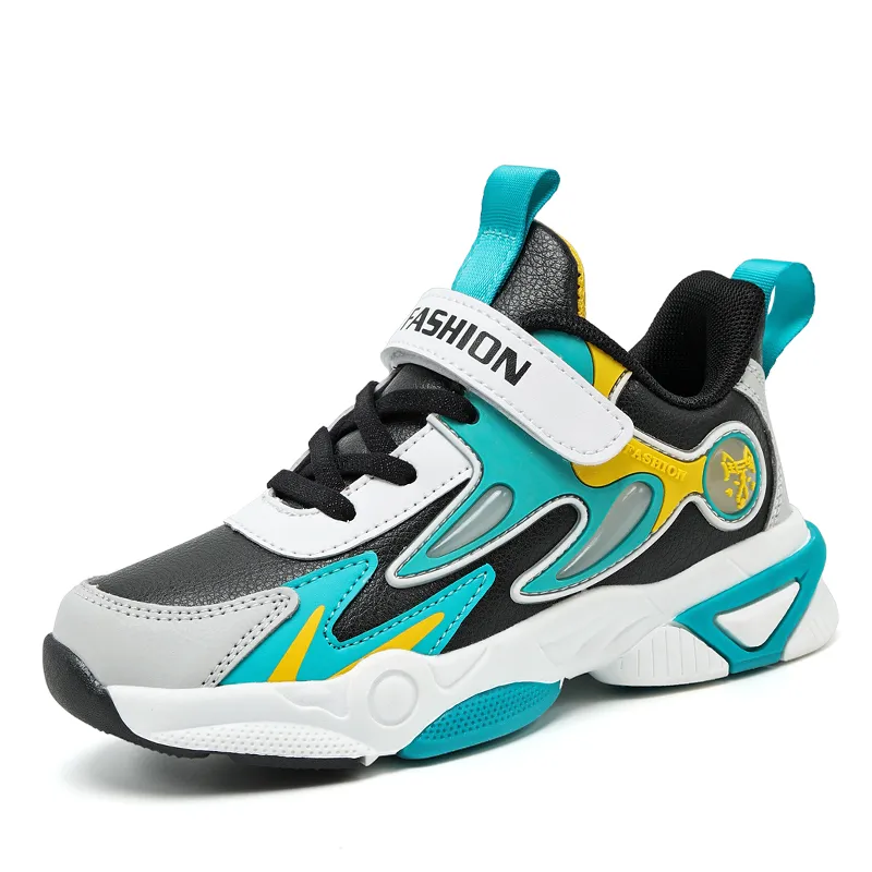 FIRS Kids Kids' Running Shoes Kids 855 Black Blue 35 - POIZON