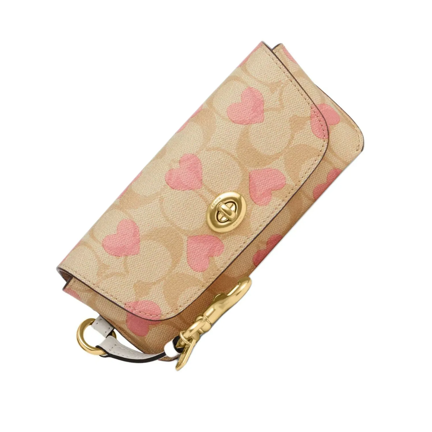 COACH Sunglass Case Canvas With Leather Eyeglass Pouch Small Size Women ...