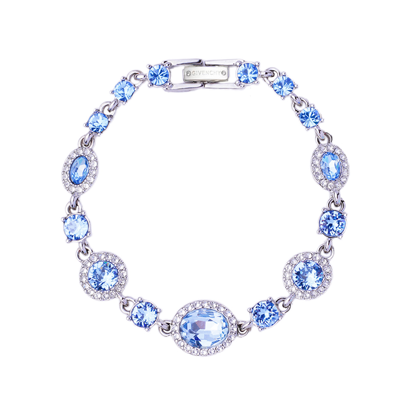 GIVENCHY Blue Crystal Bracelets Unisex Silver - Cheap Rcj GIVENCHY Blue Crystal Bracelets Unisex Silver - Cheap Rcj