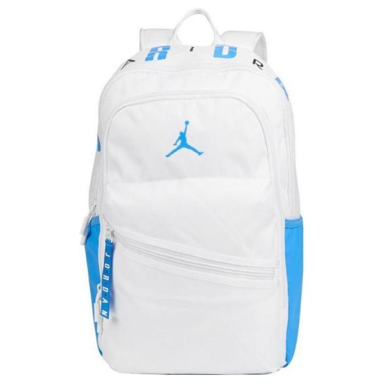 Jordan バックパック ホワイト/ブルー Jordan Polyester AJ Backpack Commute Bag Backpack Large Size