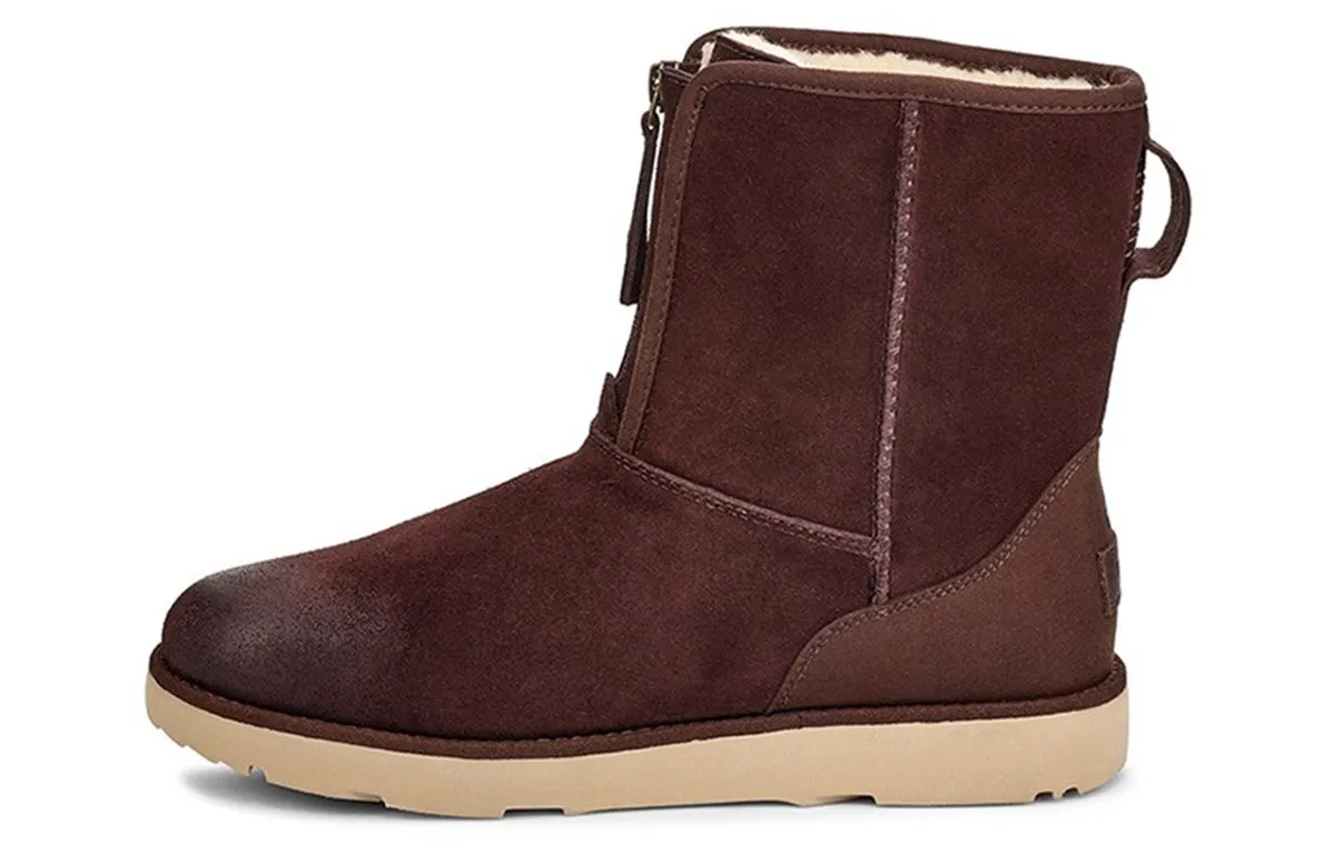 UGG Classic Short Front Zip Boot 'Stout Brown' - POIZON
