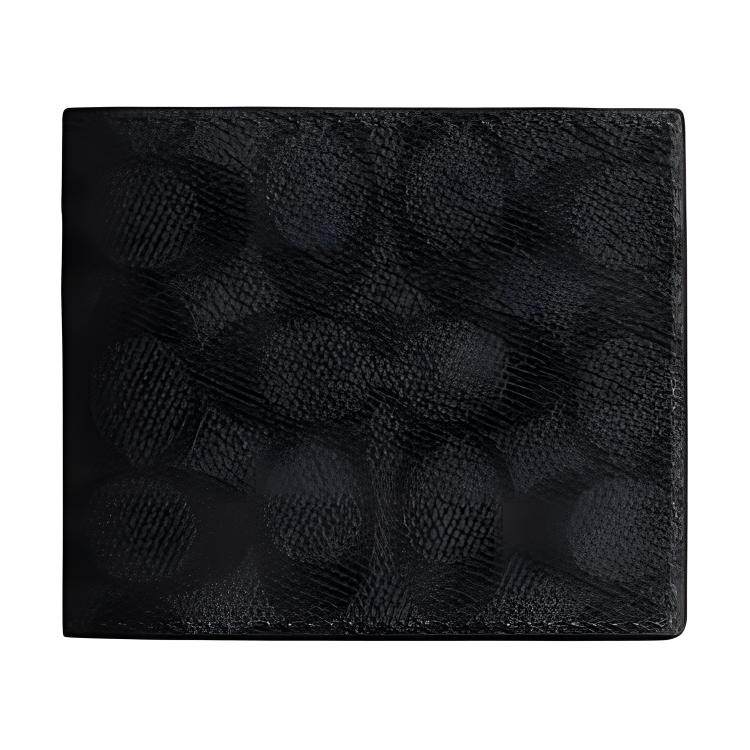 小物 coach COACH Coated Canvas Wallet Small Size Men's Black - POIZON
