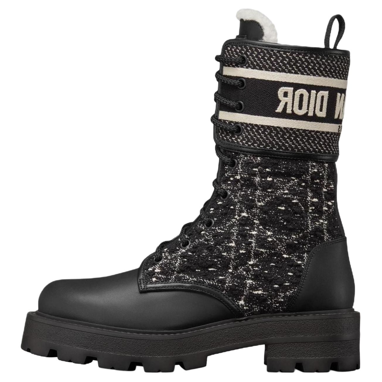 DIOR D-Major Ankle Boots Women's Black - POIZON