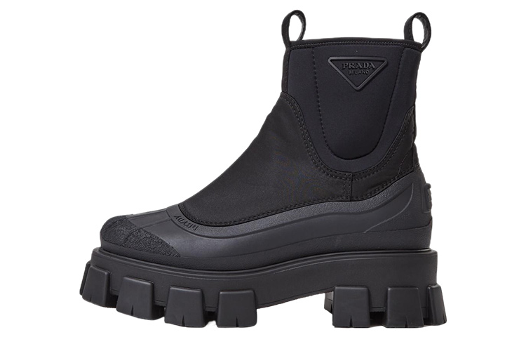 Leather boots Prada Black size 8.5 UK in Leather - 46992720