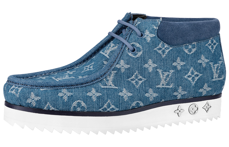 LOUIS VUITTON Mods Ankle Boots Denim Monogram POIZON