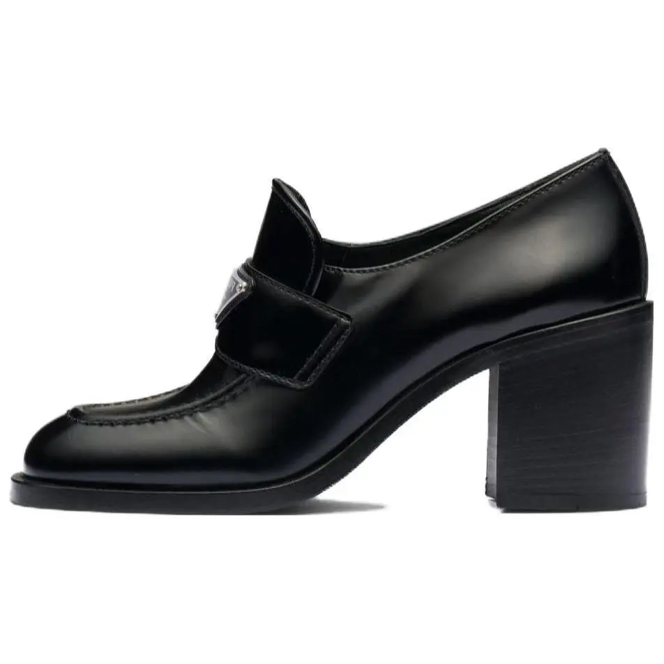 PRADA SPORT Velcro Leather Loafers black（Prada Brushed leather 