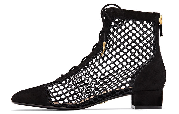 DIOR Naughtily-D Ankle Boots Women's Mid-Top Black - POIZON DIOR Naughtily-D Ankle Boots Women's Mid-Top Black - POIZON