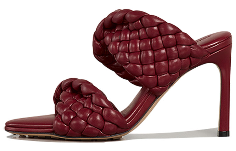 Bottega Veneta High Heels Women's Bordeaux Red - POIZON