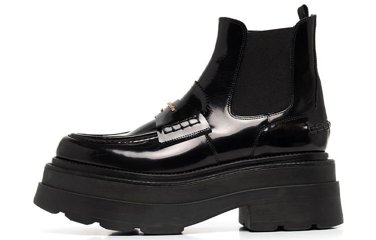 ショートブーツ・ブーティ Alexander Wang Boot With Logo CARTER PLATFORM LOAFER BOOT IN LEATHER in BLACK | alexanderwang®