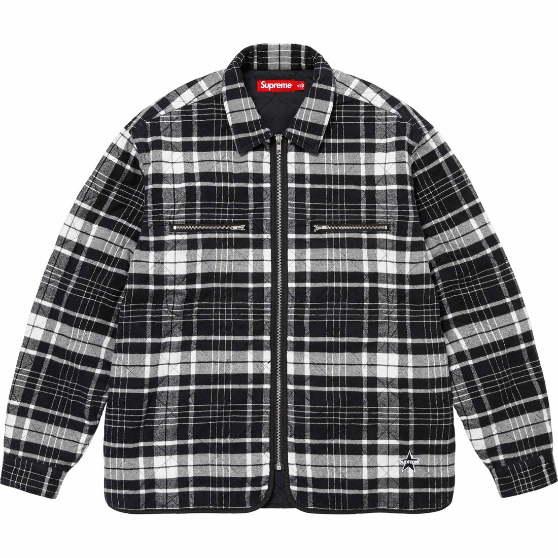 Supreme Quilted Flannel Zip Up classics shirt Cheap Rcj Jordan Outlet