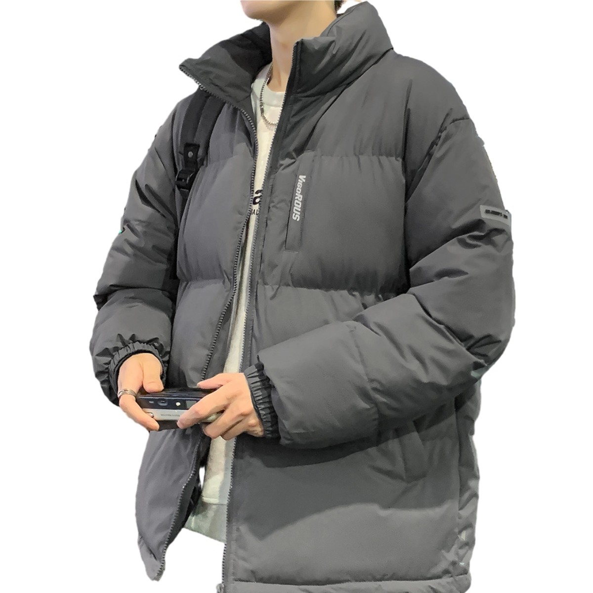 Tonlion Puffer Jacket Men's Gray Pea Color - Cheap Rcj