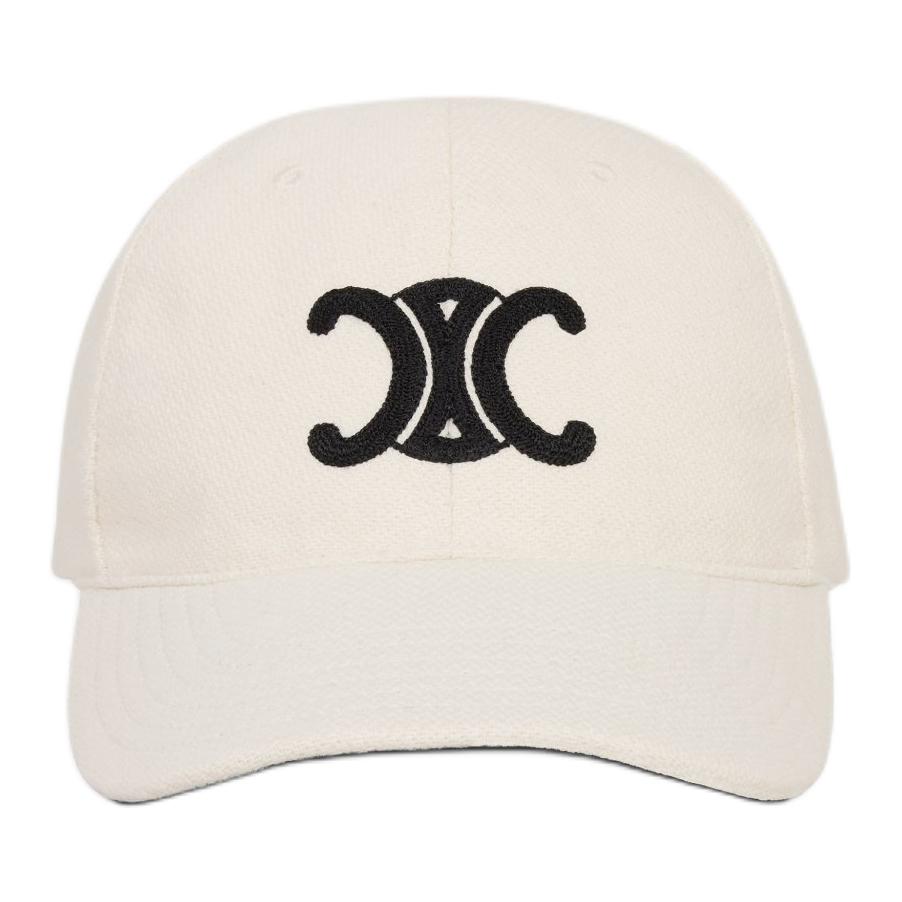 CELINE｜ (TRIOMPHE BASEBALL CAP IN WOOL (AA049350Q 01OW) TRIOMPHE BASEBALL CAP IN WOOL - | CELINE