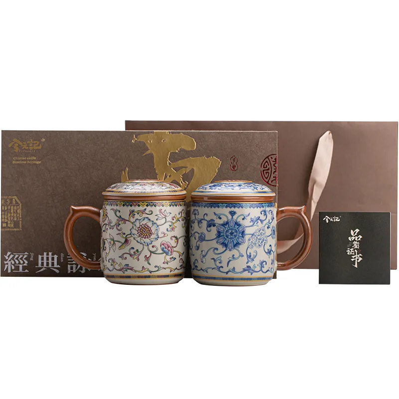 Xi Yuanji Ru Kiln Tea Cup Premium Luxury With Tea Infuser Bubble Tea ...