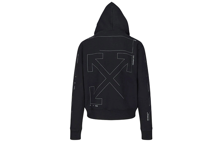 Clearance off white diag unfinished slim hoodie Discount