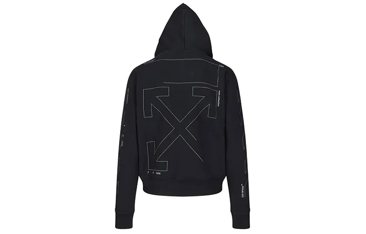 OFF-WHITE Diag Unfinished Slim Hoodie POIZON