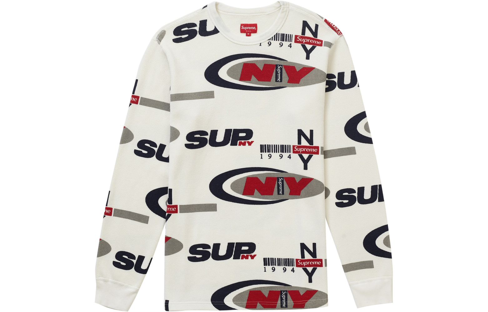 SUPREME18AW NY WAFFLE THERMAL ブラックシュプリーム Supreme Ny Waffle Thermal | Grailed