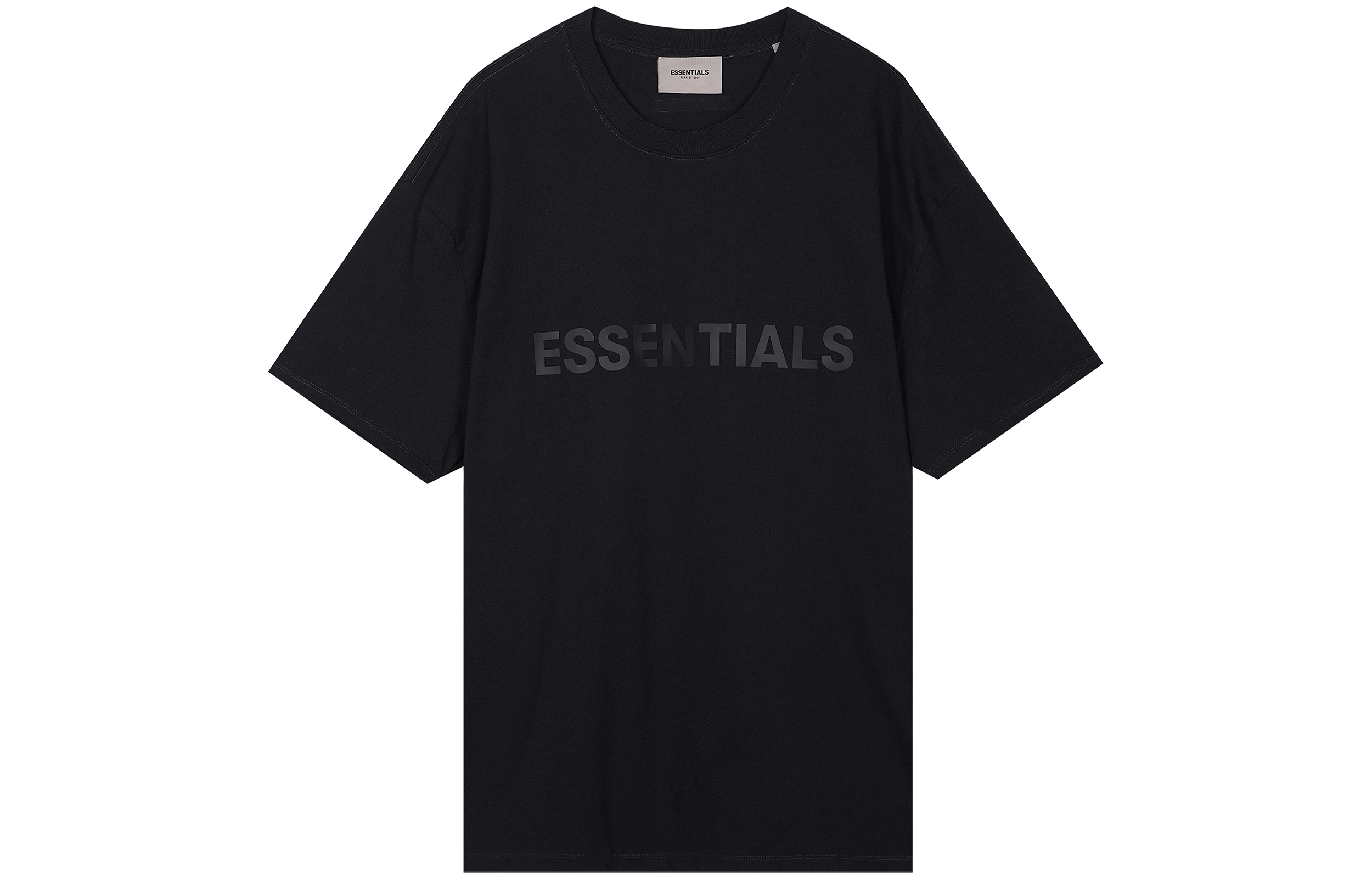 Fear of God Essentials 3D Silicon Applique Boxy T-Shirt - POIZON