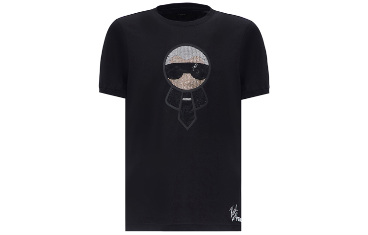 Tシャツ・カットソー FENDI Men T-shirt Black FY1278AU9K F1NIC FENDI T-Shirts Men Black - POIZON