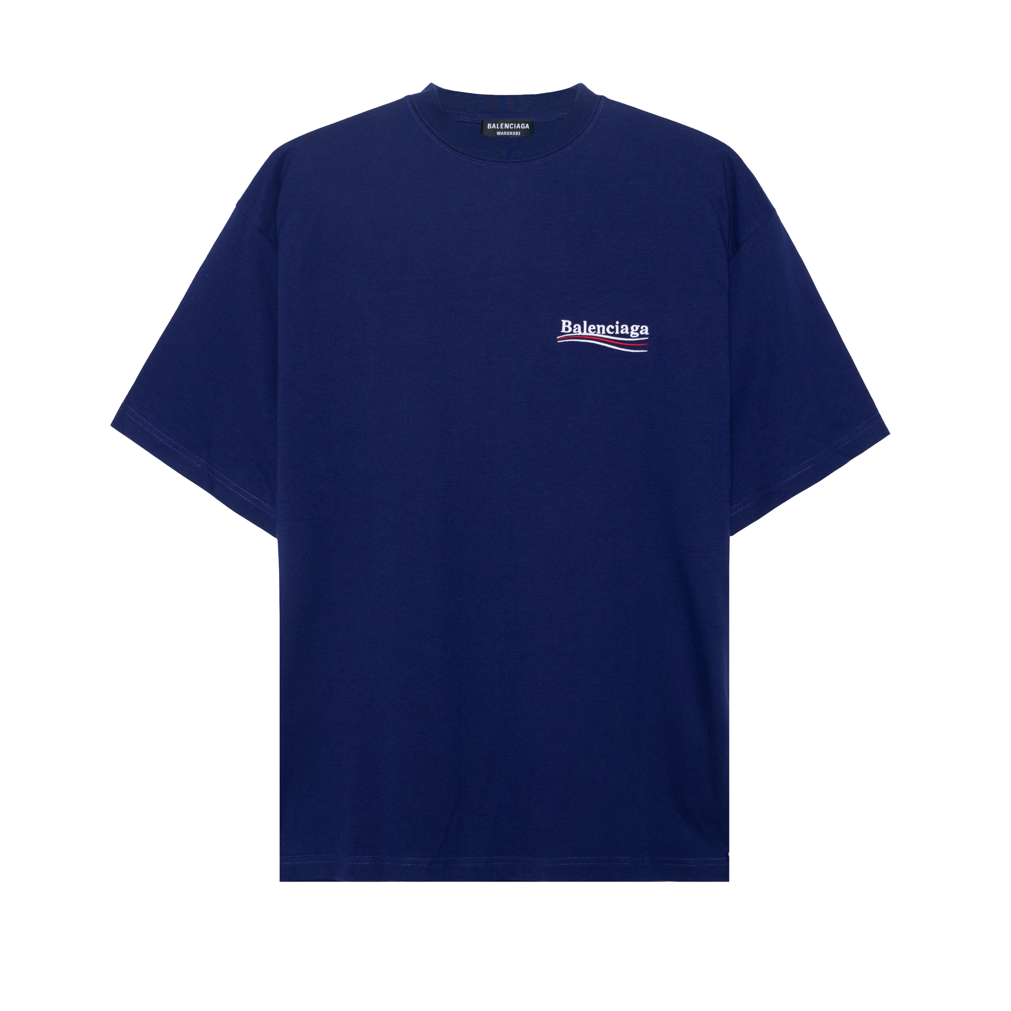 Balenciaga Political Campaign Oversized T-Shirt Dark Blue