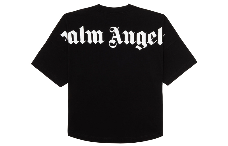 【関税&送料込】Palm Angels T-Shirt Classic Logo In Cotone Palm Angels logo-print Cotton T-shirt | Black | FARFETCH GE