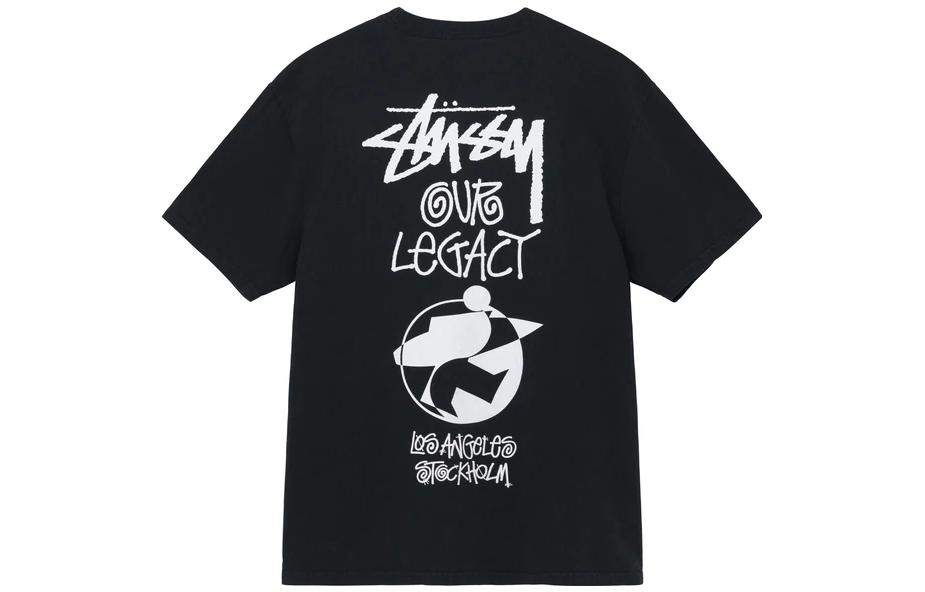 Stussy X Our Legacy Surfman 2 Pigment Dyed Tee Black M - POIZON