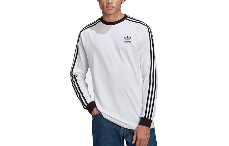 Adidas Originals 3-Stripes T-Shirts Men White - POIZON