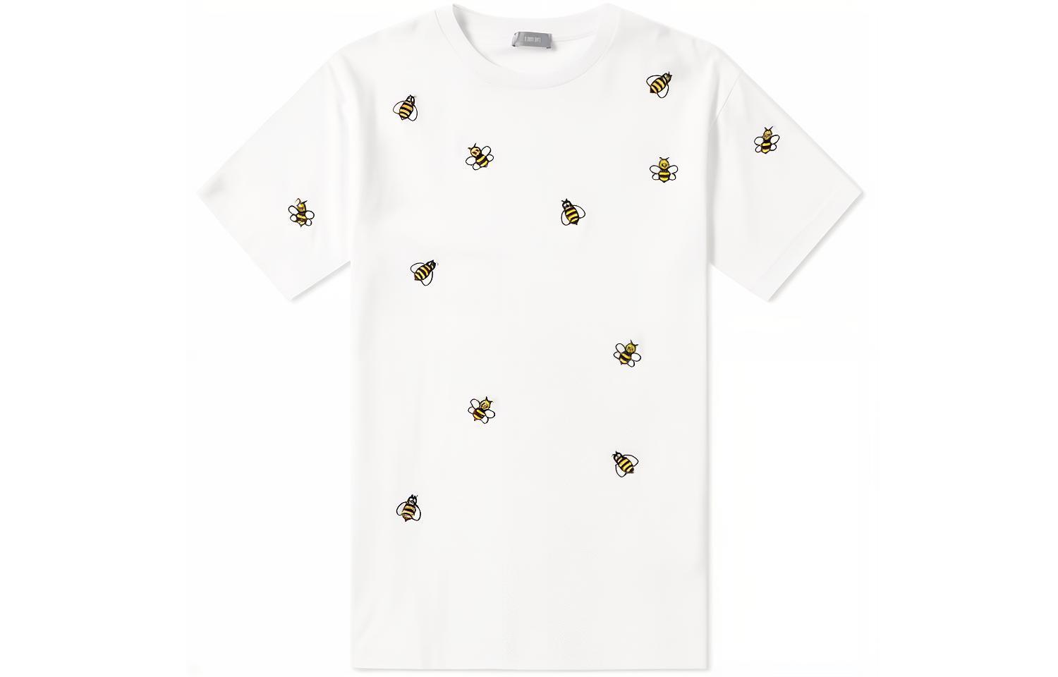 【Dior】入手困難★BEE コットン Tシャツ T-Shirt with Bee Embroidery White Cotton Jersey | DIOR