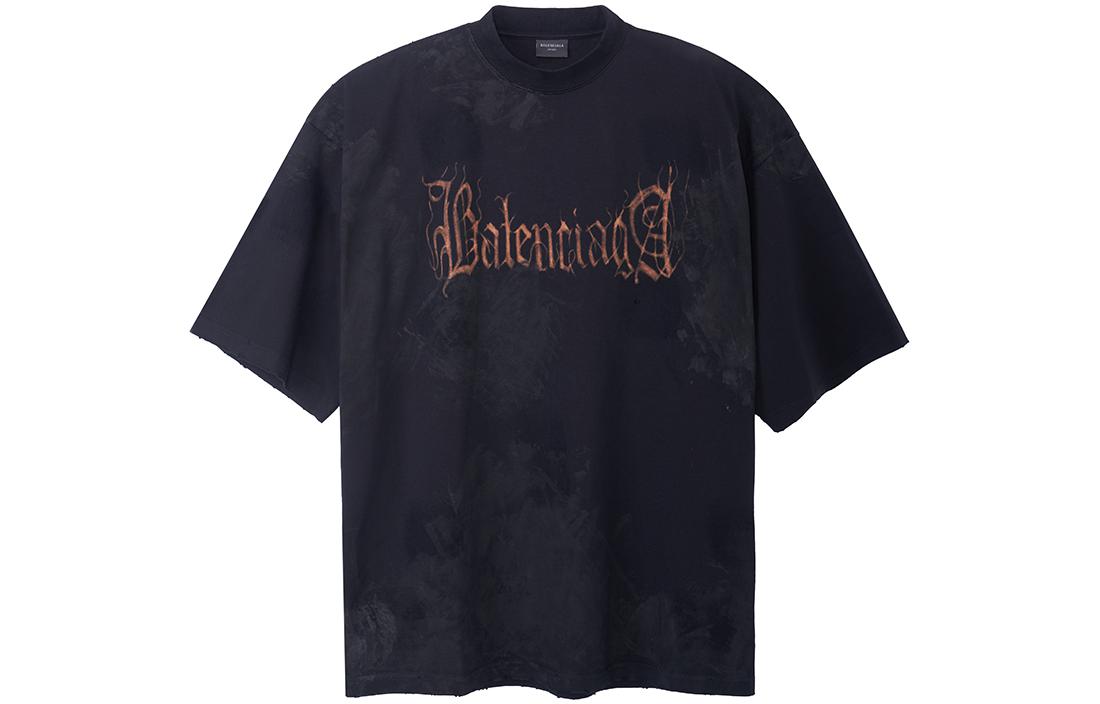 BALENCIAGA*HEAVY L T-SHIRT LARGE FIT*ヘビメタT*送料込 Balenciaga Heavy Metal Large Fit T-shirt in Faded - POIZON