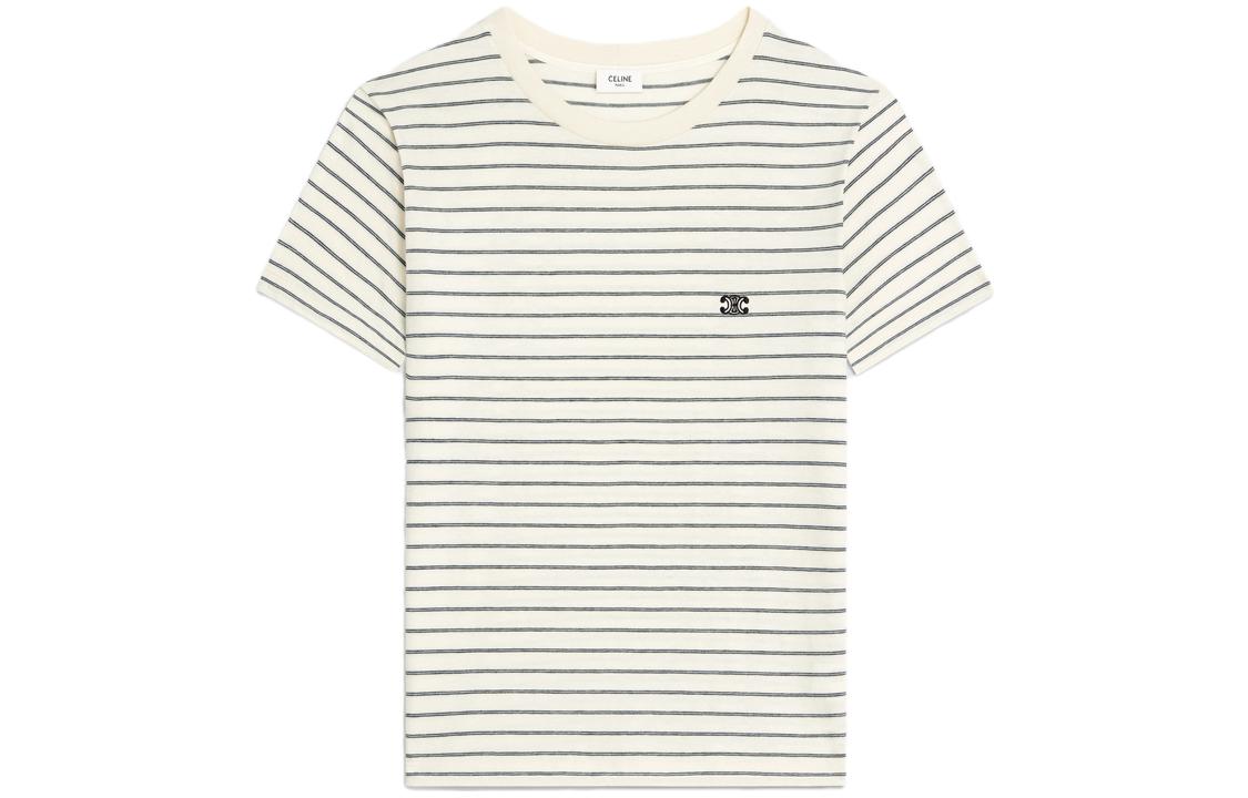 CELINE Regular Triomphe T-Shirt in Striped Jersey L - POIZON
