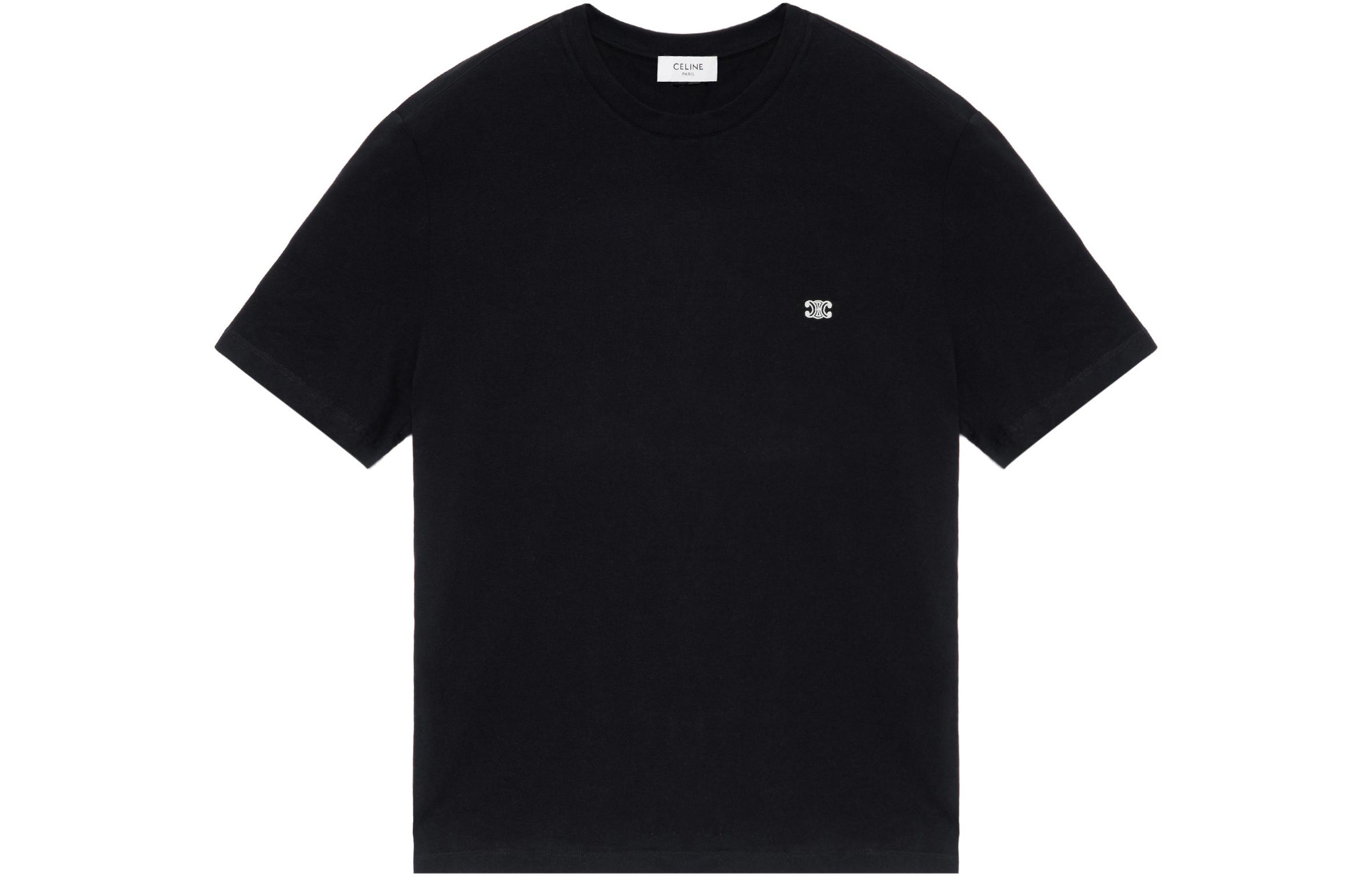CELINE Triomphe Motif Embroidered Loose-Fit T-Shirt L
