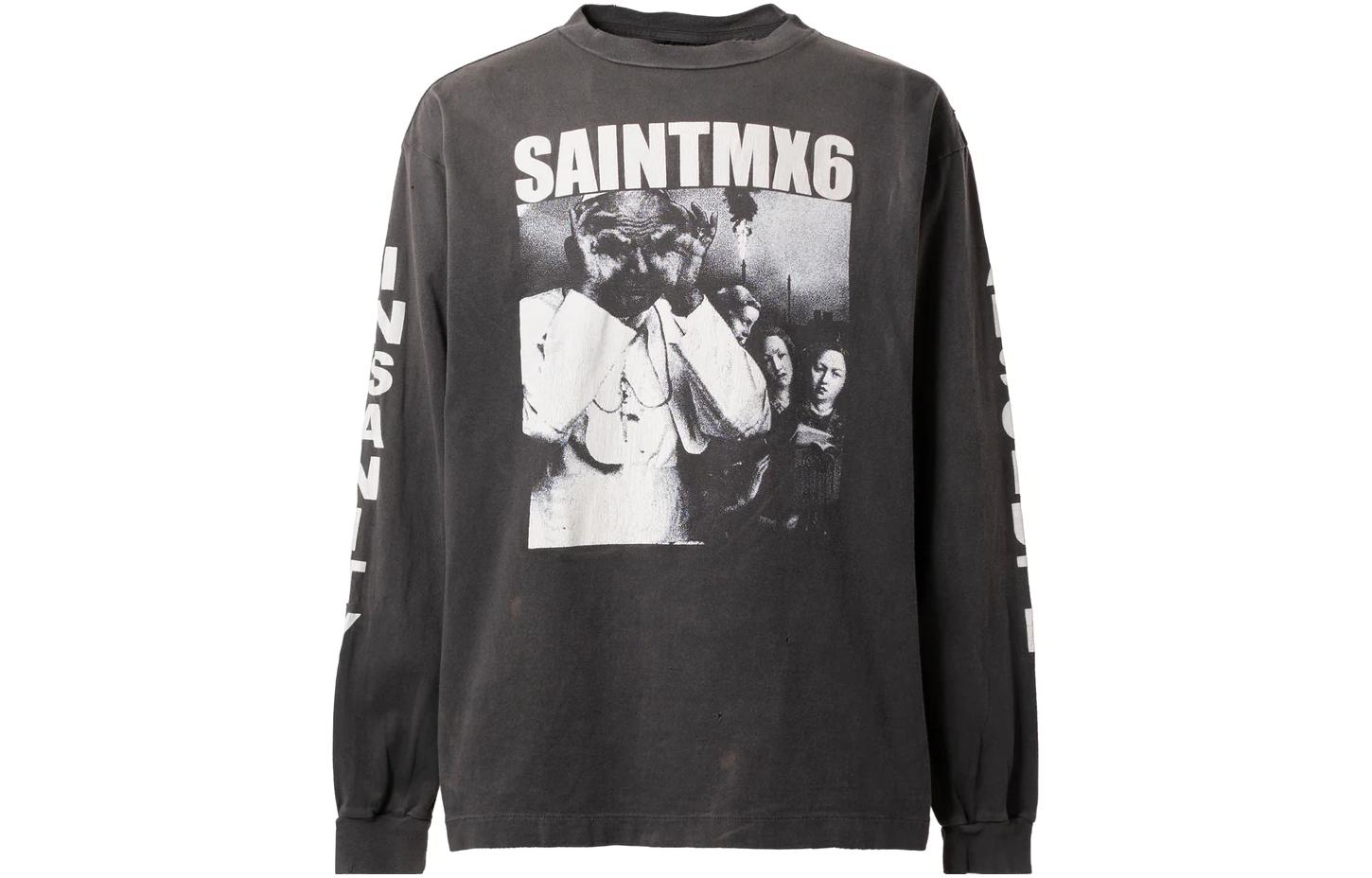 トップス SAINT MXXXXXX CRW N SWT L SAINT Mxxxxxx Saint Mx6 L/S T-Shirt M - POIZON