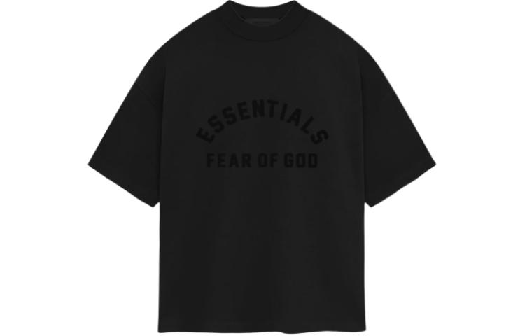 Jersey Crewneck Tee - Black | ESSENTIALS | Fear of God