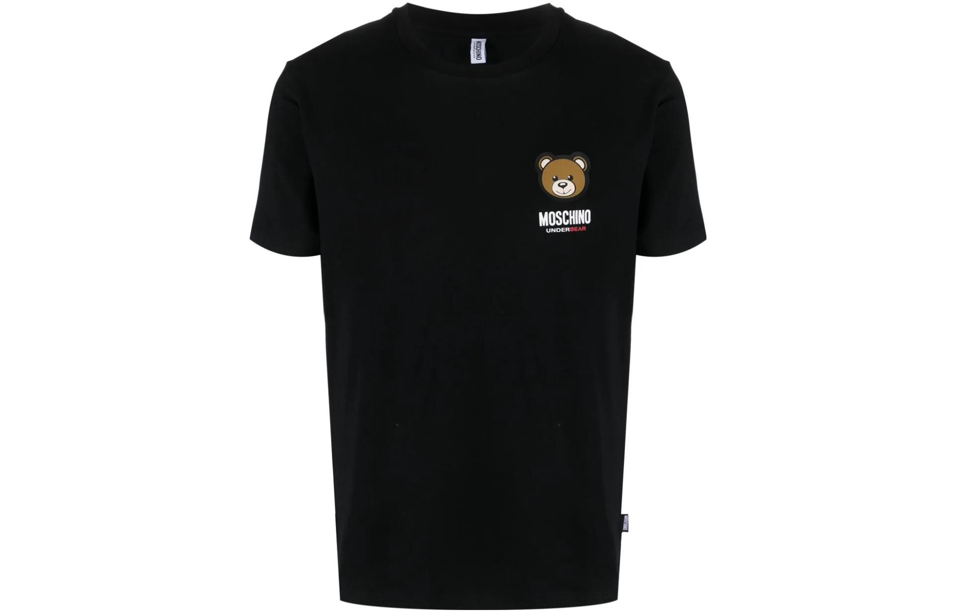 MOSCHINO Logo Printed Crewneck T-Shirt - POIZON